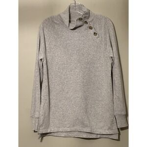 Women's J.CREW grey Sweatshirt W/buttons; Size‎ Small